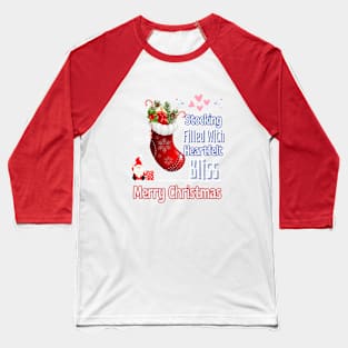 Heartfelt Christmas Stocking Baseball T-Shirt